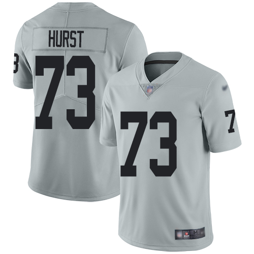 Men Oakland Raiders Limited Silver Maurice Hurst Jersey NFL Football 73 Inverted Legend Jersey